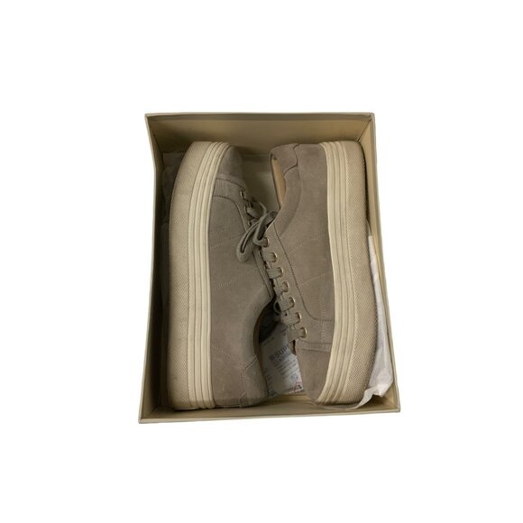 Marc Fisher Ltd Taupe Suede MLEMMY Platform Sneakers - Picture 2 of 7
